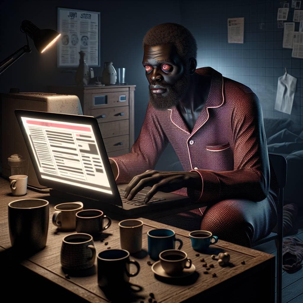 Effective online job search at night.