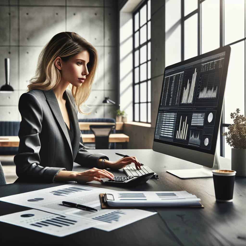 Financial planning for businesses, professional focus.