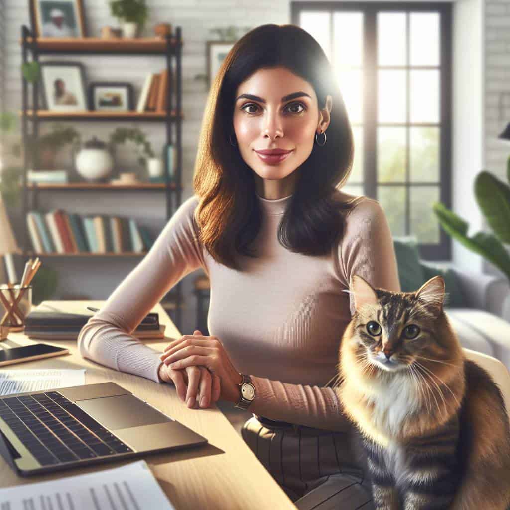 Mastering video conferencing with a cat.