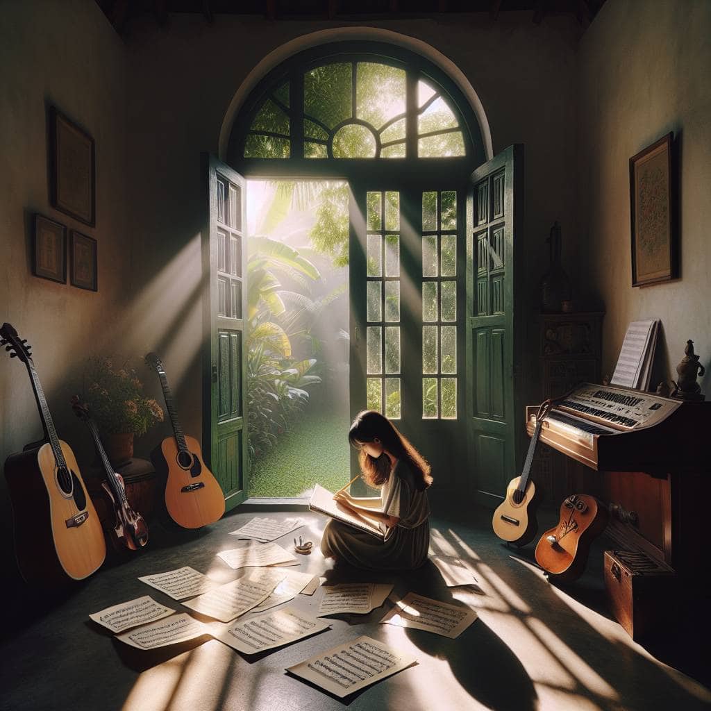 Music that inspires a creative artist.