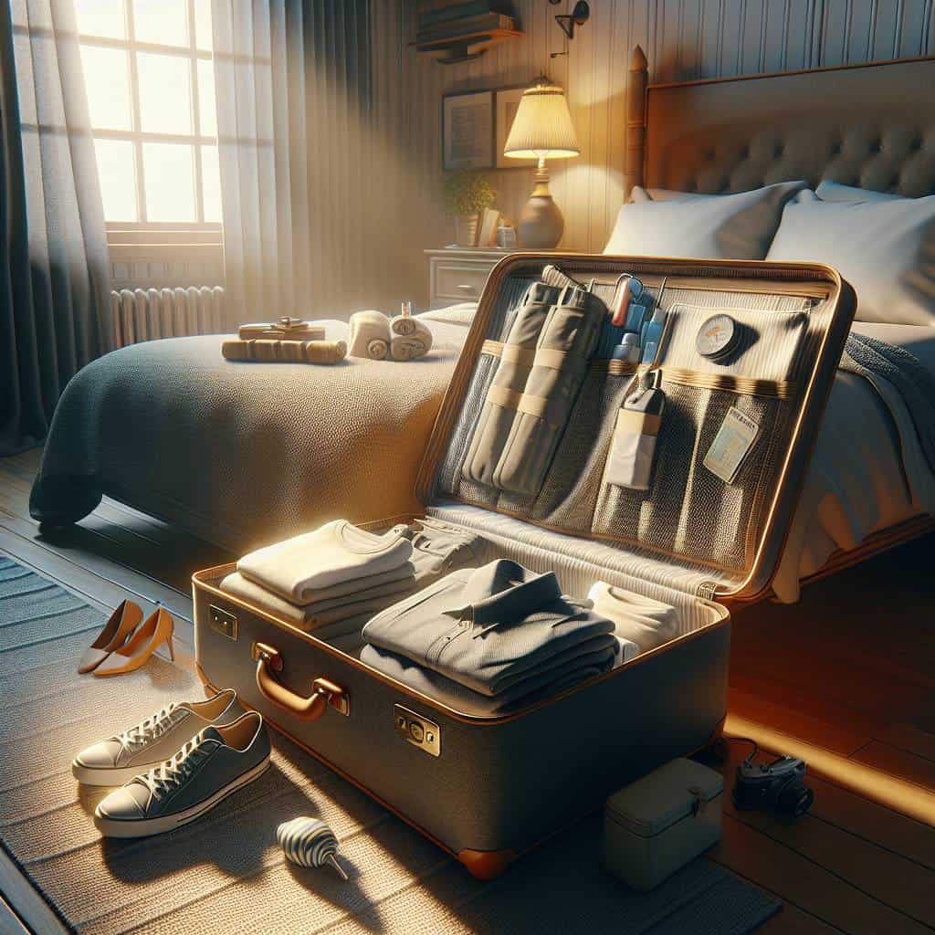 Packing for world travel essentials displayed.