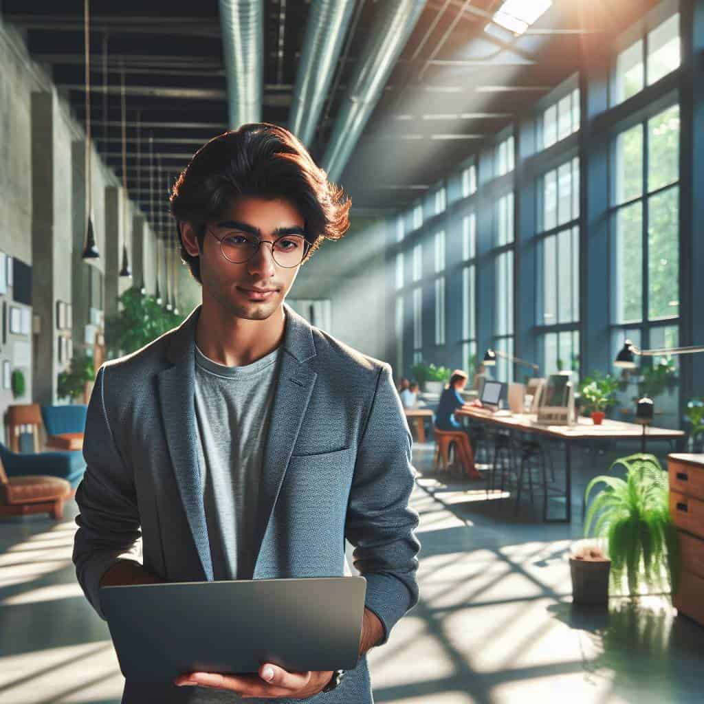 Personal branding tips in modern office.