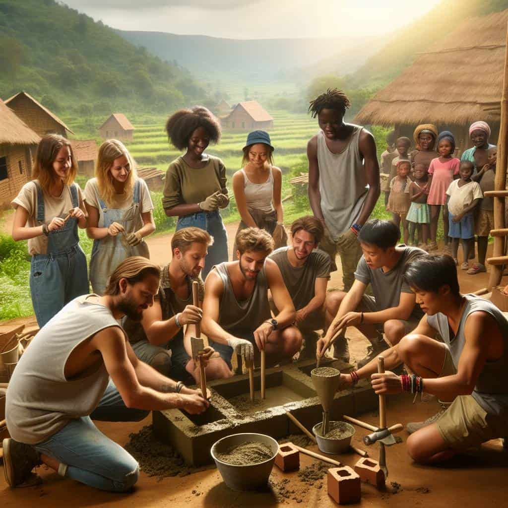 Positive impact travel: building rural village school.