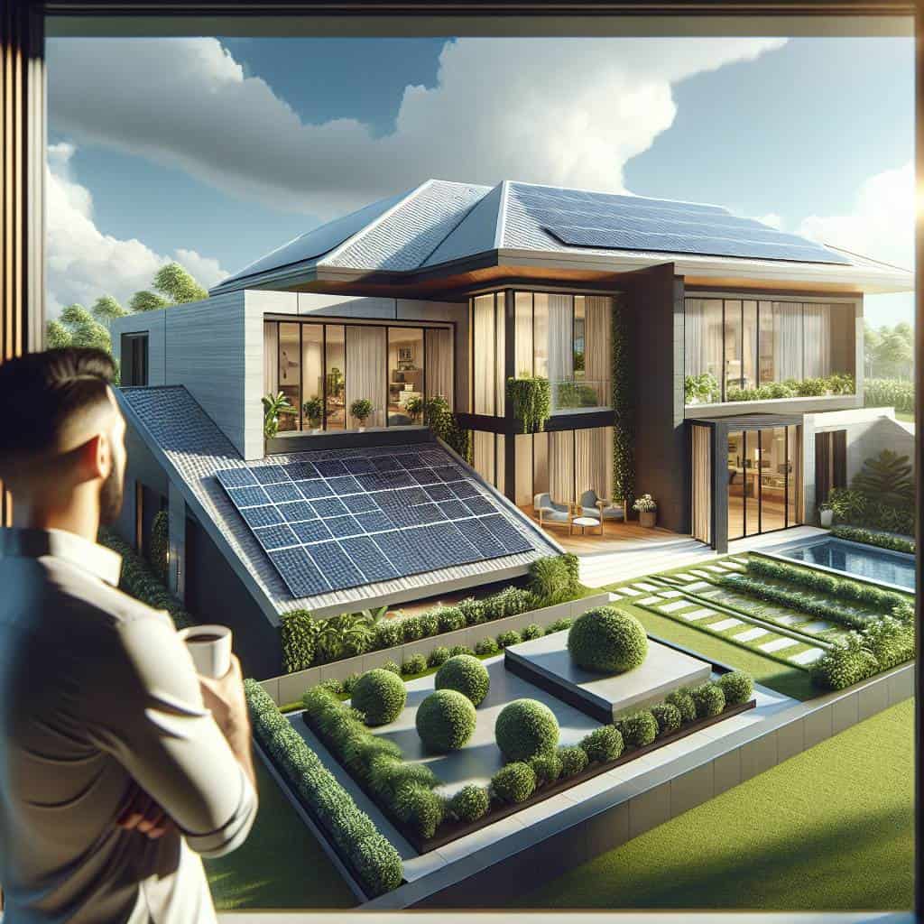 Modern renewable tech for homes solar panels.