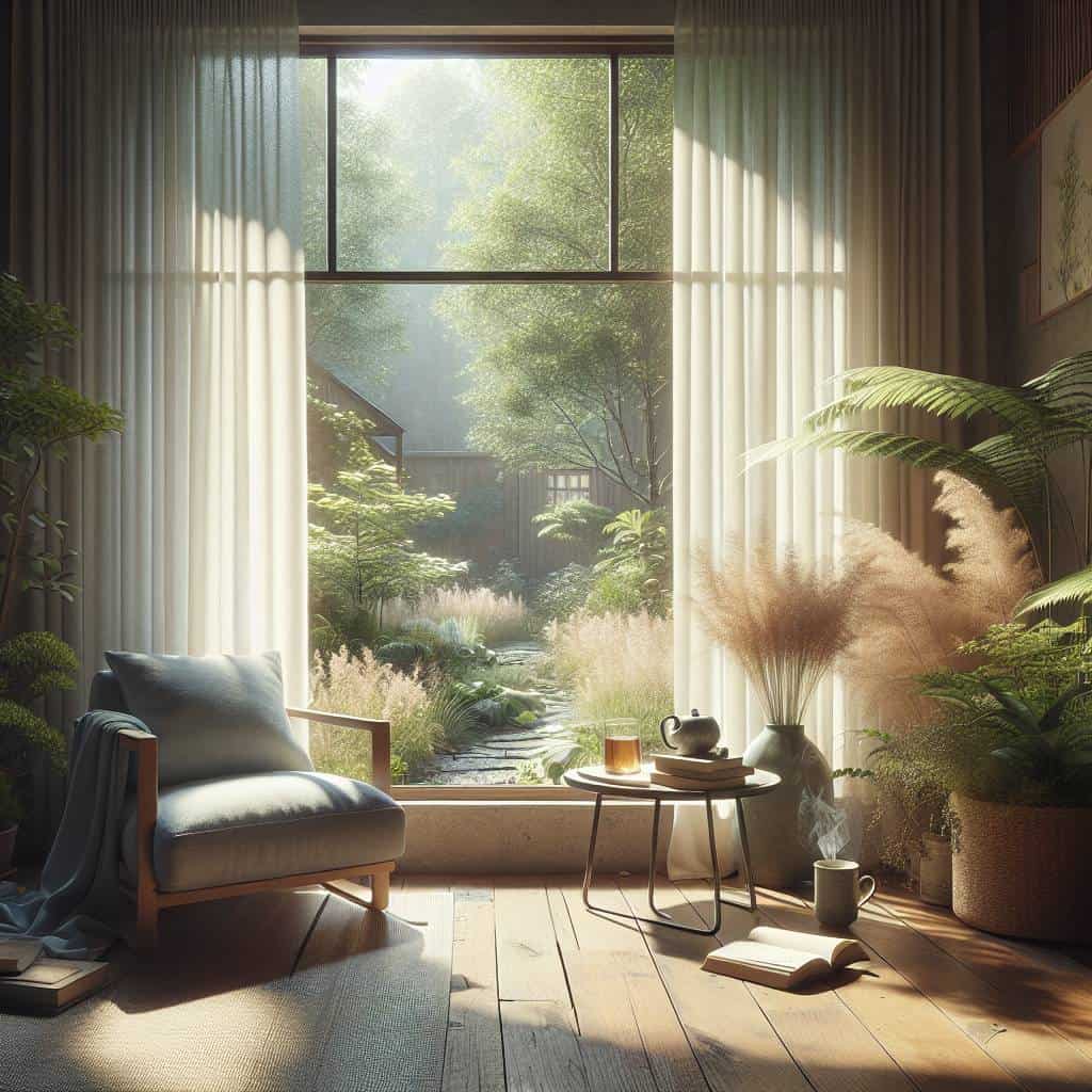 Slow living inspiration in serene room.