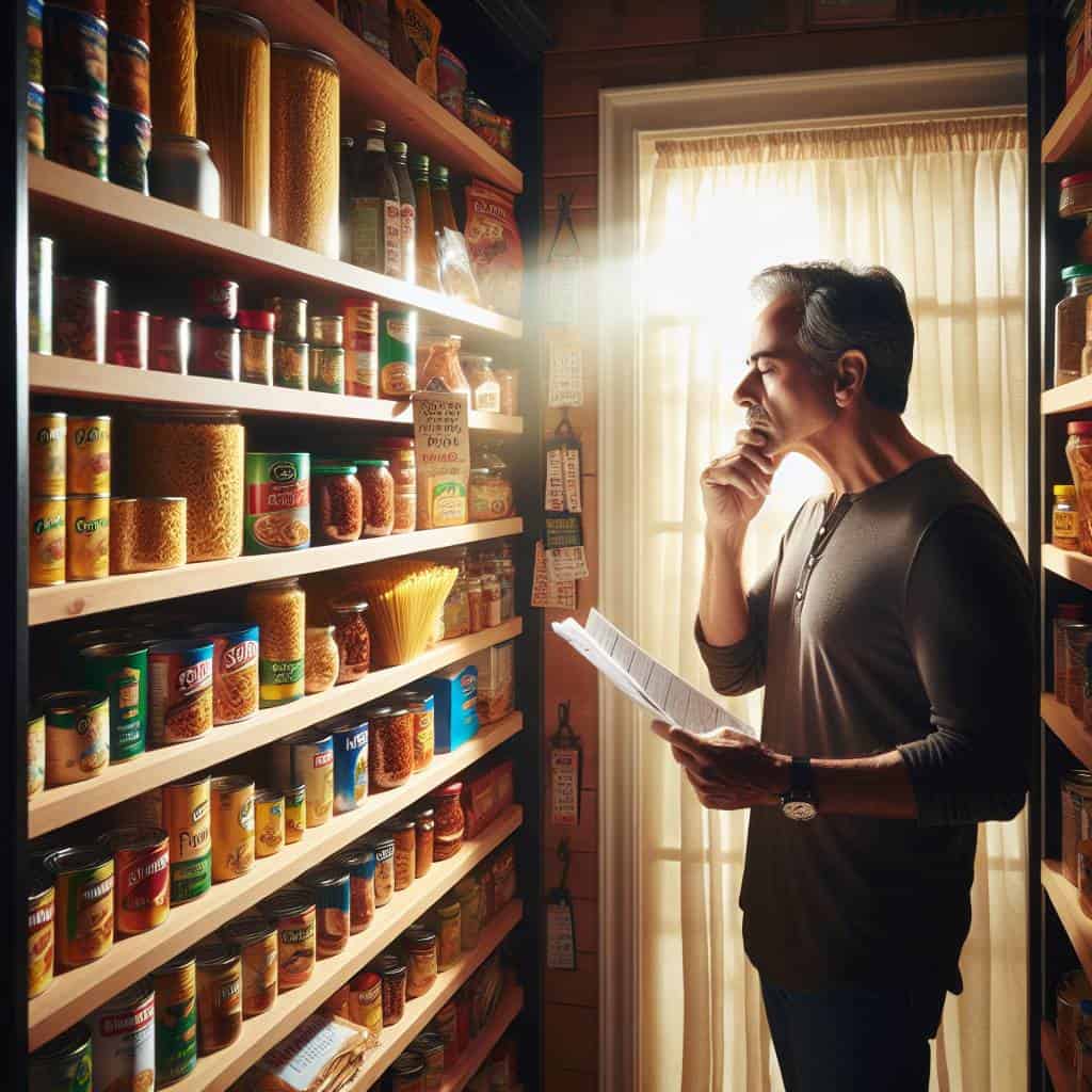 Smart shopping strategies in a kitchen pantry.