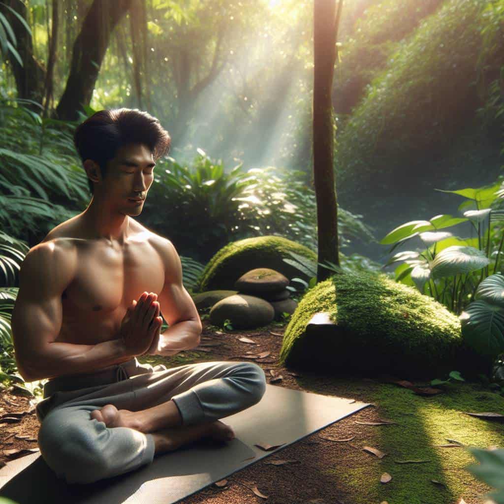 Step-by-step mindfulness guide in nature.