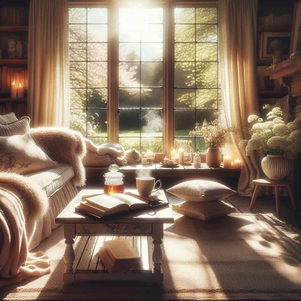 Weekend relaxation ideas in serene living room.