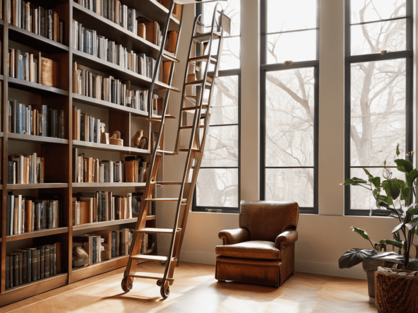 Vertical Library Ladders installation