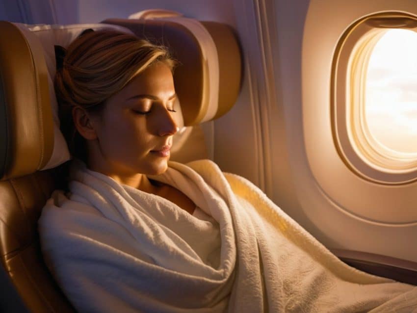 Sleeping on plane made easy