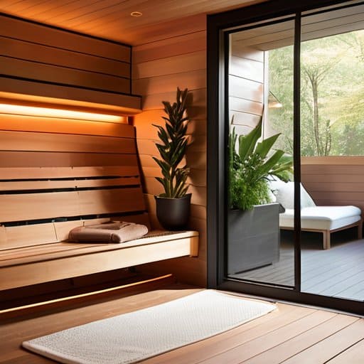 Infrared sauna home integration in personal sanctuary