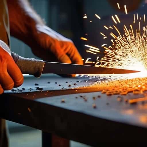 Mastering knife grinding bevels for sharp edges.